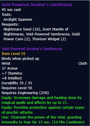 Void-Powered Invoker's Vambraces